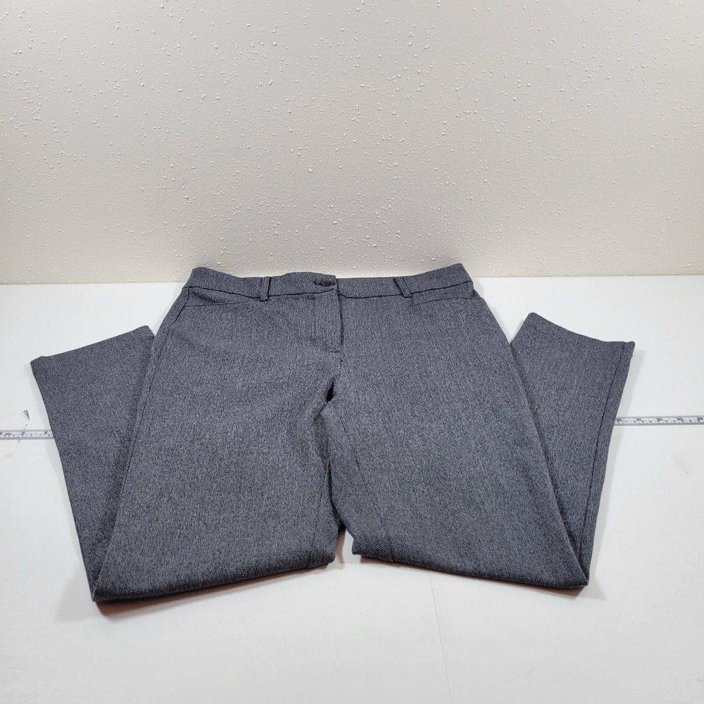 NWOT Loft The Sutton Skinny Pants Women 10 Grey Excellent Curvy Fit Dress Slacks